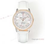 Swiss Copy Breitling Navitimer Automatic Mother of Pearl Dial White Strap 35mm